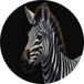 Décoration murale ronde Zebra 50x50 cm Forex