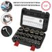 Generisch Set van 21 doppen, 1/2 inch, met veelzijdige doppen van 8-36 mm, geschikt voor auto's, motorfietsen, garages en werkplaatsen, gemaakt van chroom-vanadiumstaal