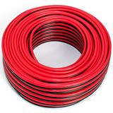 Luidsprekerkabel seki Luidsprekerkabel 2 x 2,50 mm² 25m rood/zwart CCA audiokabel luidsprekerkabel