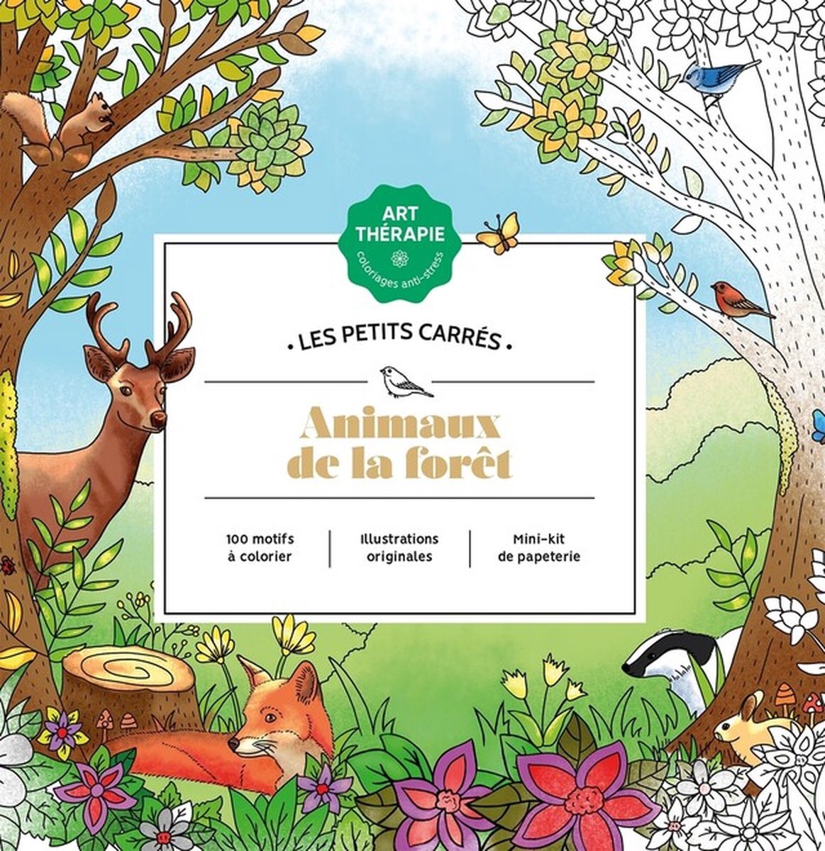 hachette heroes Les Petits Carrés - Animaux de la forêt - Hachette - Kleurboek voor volwassenen