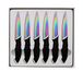 Pradel Excellence - Set van 6 tafelsteakmessen - Messen van roestvrij staal 10 cm - Ergonomische handgrepen Soft-touch coating - Vaatwasmachinebestendig - Magneetkleurige kartonnen doos