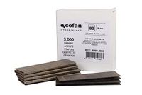 Cofan 09002083 nietjes, 38 mm, afmetingen 1 x 1,25 mm, 3.000 stuks