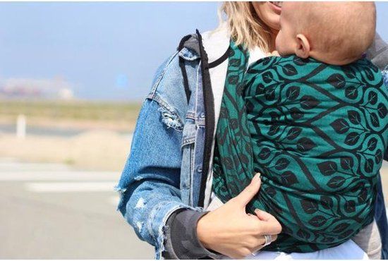 Yaro La Vita Emerald-Black - 5.2m - Maat 7 - Geweven draagdoek - Katoen - Groen/Zwart