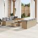 Maison Exclusive - Ensemble de jardinage 11 pièces, polyrotin beige