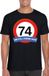 Shoppartners Bv 74 jaar and still looking good - t-shirt met verkeersbord print - Noir - pour hommes - cadeau d'anniversaire - party - feestartikelen 74 jarige L