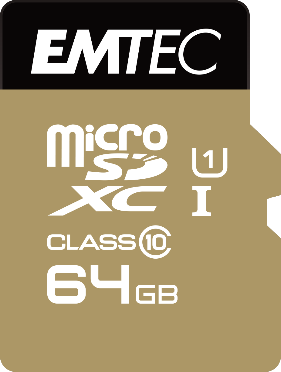 Emtec microSD Class10 Gold+ 64GB flashgeheugen
