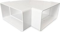 Ventilatieshop Coude 90° horizontale voor kanaal 204 x 60mm - Kunststof