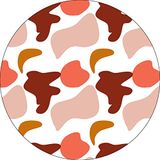 Bonateks Ronde digitaal bedrukte muismat, antislip onderkant, voor kantoor en thuis, diameter: 22 cm