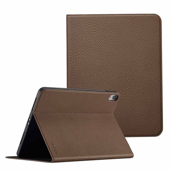 Selencia Tablet Hoes - Geschikt voor Apple iPad Air 5 (2022) / Air 4 (2020) / Air 11 inch (2026) M4 / Air 11 inch (2025) M3 / Air 11 inch (2024) M2 - tablet Bookcase - Bruin