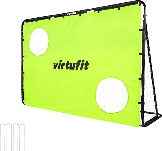 VirtuFit Voetbaldoel - 120 x 80 cm met doelwand