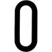Lampa 07976 T-6 sticker "O", zwart, 8 x 3,5 cm