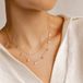 Hey Happiness Mini Cirkel – Layer Ketting Dames Roestvrij Staal 18K Roségoud – 41-46,5 cm Verstelbaar – Met Cirkel Hangers – Roségoud