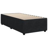 vidaXL Boxspringbed met matras, fluweel, zwart, 80x200 cm