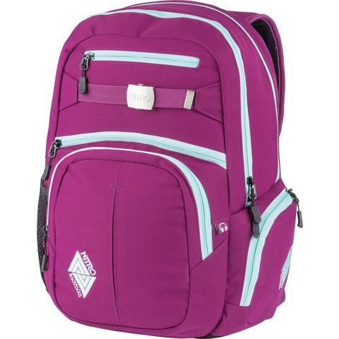 Nitro Hero Grateful Pink School Backpack with 17 inch Laptop Compartment - Pink