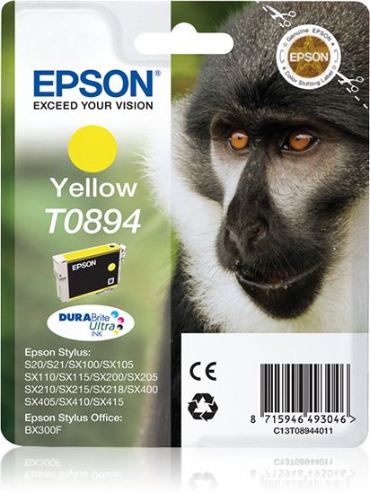 Epson T0894 Yellow Ink Cartridge - DURABrite Ultra - Singlepack