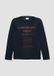 s.Oliver T-shirt Bleu marine Coton Col rond Manches courtes Uni Extra court M