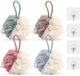 Éponge de bain corporelle sans marque - Nylon doux - 4 pièce(s) - Comme illustré