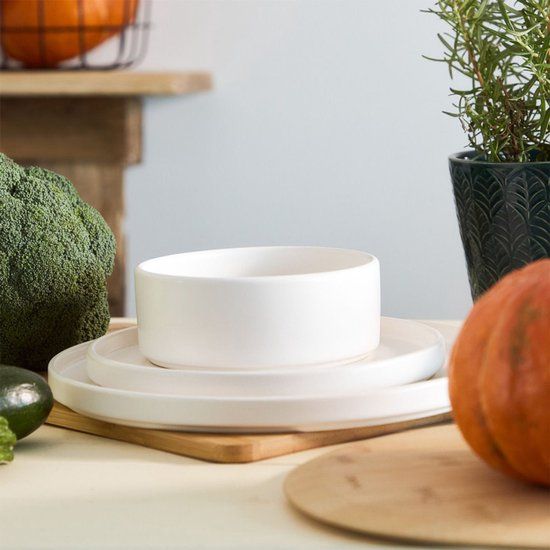 Homla FAMELIO Kom Wit Keramiek Rond 14 cm