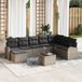 Maison Exclusive - Set de meubles de jardin avec coussins et espace de rangement, 9 pièces, gris, plastique tressé