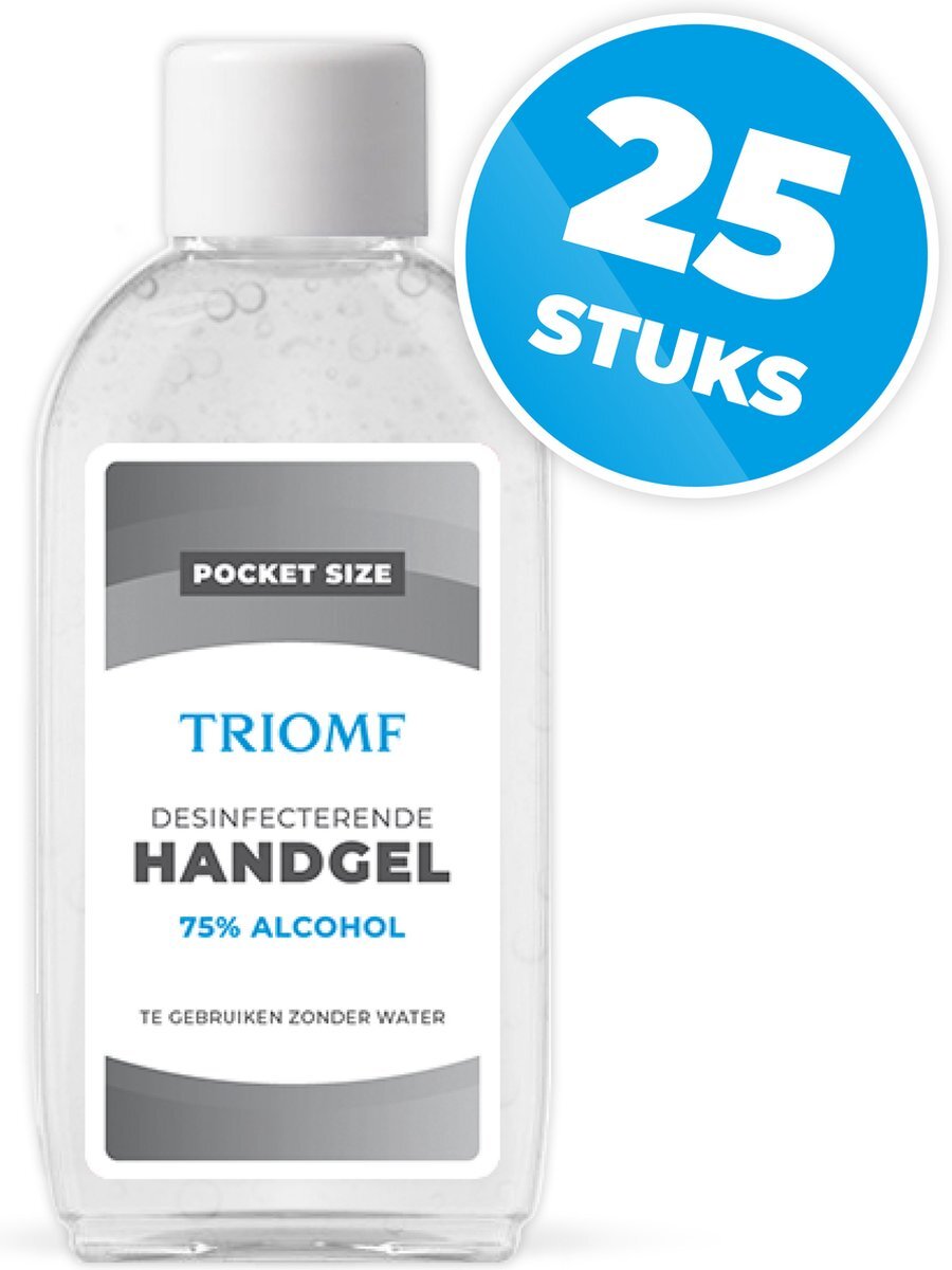 Triomf Cosmetica Handgel - 50 ML - Pocket size - 25 stuks