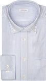 Seidensticker Chemise Coupe droite Bleu rayé Sans repassage Coton 38
