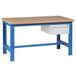 Sofame Werkbank SI 40 blad beukenmultiplex + 1 lade blauw RAL 5015