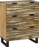 vidaXL Dressoir met lade Bruin 60 x 33.5 x 75 cm Massief mangohout