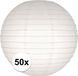 Merkloos / Sans marque Luxe bol lampionnen wit 25 cm