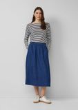 s.Oliver Denim rok in midi lengte met steekzakken