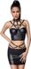 Saresia Wetlook Crop top en rok set Zwart XL/XXL
