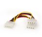 Gembird Câble répartiteur interne pour alimentation PC Molex (m) - répartiteur 2x Molex (f) - 0,15 mètre