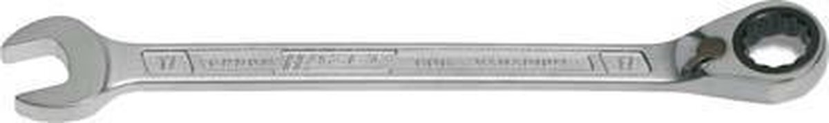 HAZET 12 mm Ratcheting Combinatiemoersleutel - Zilver 11 mm Verchroomd