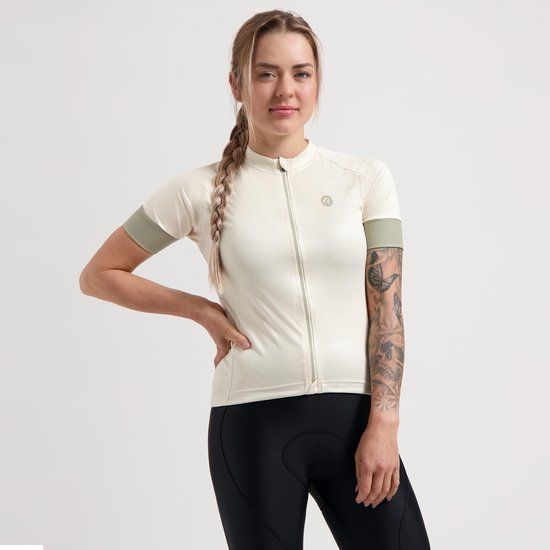 Rogelli Modesta Fietsshirt Dames - Korte Mouwen - Zand Taupe - M