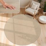 Paco Home Moderne woonkamer tapijt kortpolig wasbaar zacht uni effect bont antislip 80 cm Rund