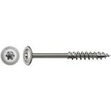 SPAX houtconstructie, discuskop, 8 x 280 mm, 50 stuks, deeldraad, T-STAR plus T40, 4CUT, RVS A2