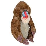 Wild Republic Artist Collection Mandrill, cadeau voor kinderen, 38 cm, pluche dier, vulmateriaal bestaat uit gesponnen gerecyclede waterflessen