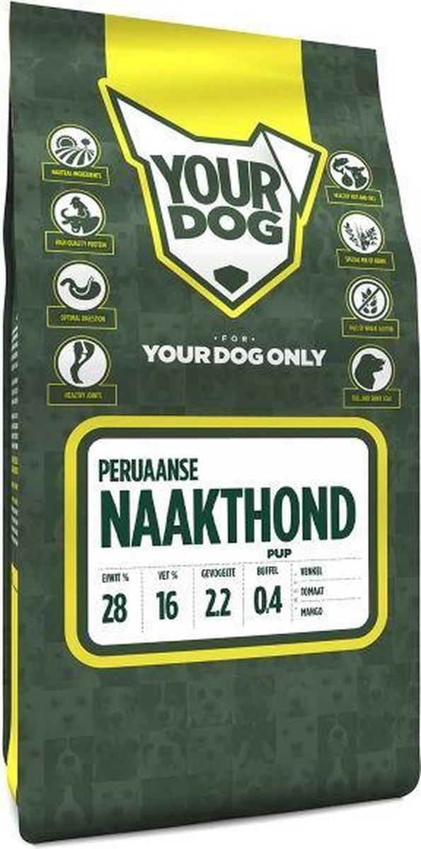Yourdog Pup 3 kg peruaanse naakthond hondenvoer