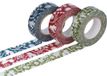 Classiky Set met 3 Masking Tape Washi Forest of eekhoorntjes, verschillende kleuren, 15 mm x 15 m.