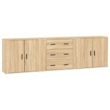 vidaXL Dressoir 240 cm Sonoma Eiken