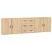 vidaXL Dressoir 240 cm Sonoma Eiken