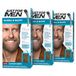 Just for Men Baard & Snor, teinture pour barbe pour hommes, châtain moyen, élimination des poils gris, avec peigne applicateur - M35 (3 pièces)