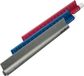 Linijka Milan Lineaal met gum rood/grijs 15 cm