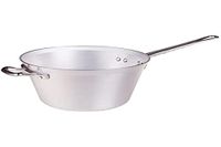 Pentole Agnelli Professionele aluminium 3 mm polenta pot met aluminium handvat, diameter 30 cm.