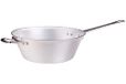Pentole Agnelli Professionele aluminium 3 mm polenta pot met aluminium handvat, diameter 30 cm.