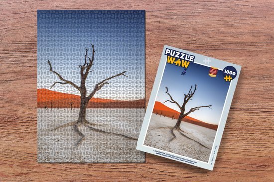 MuchoWow Puzzel Camelthorn boom tijdens een zonsondergang Namib-Naukluft National Park in Namibie - Legpuzzel - Puzzel 1000 stukjes volwassenen