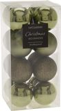 Christmas Decoration Koopman International Christmas Decoration Kerstballen - 16st - kunststof - mix groen - 5cm