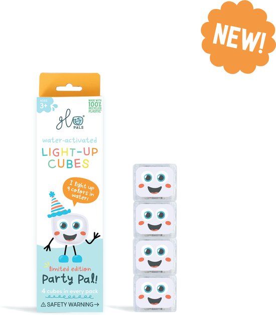 Glopals Light-Up Party 4 stuks Badspeelgoed GP-FIN-4PK-PPAL