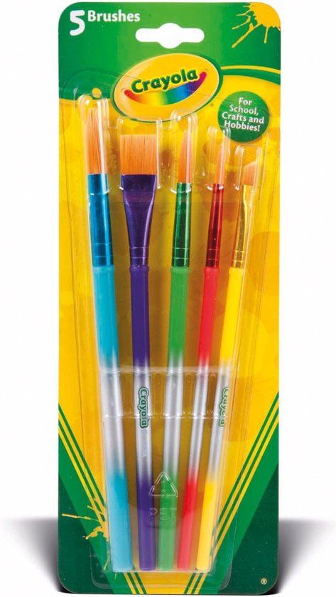 Crayola - Hobbypenseel - Set van 5 Penselen - Voor Kinderen