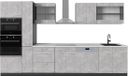 Vicco R-Line Cuisine – 350 cm, WB Marbre Béton/anthracite