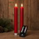 Anna's Collection Bougies LED pour dîner - Rechargeable par USB - 2 pièces - rouge - 23 cm - télécommande